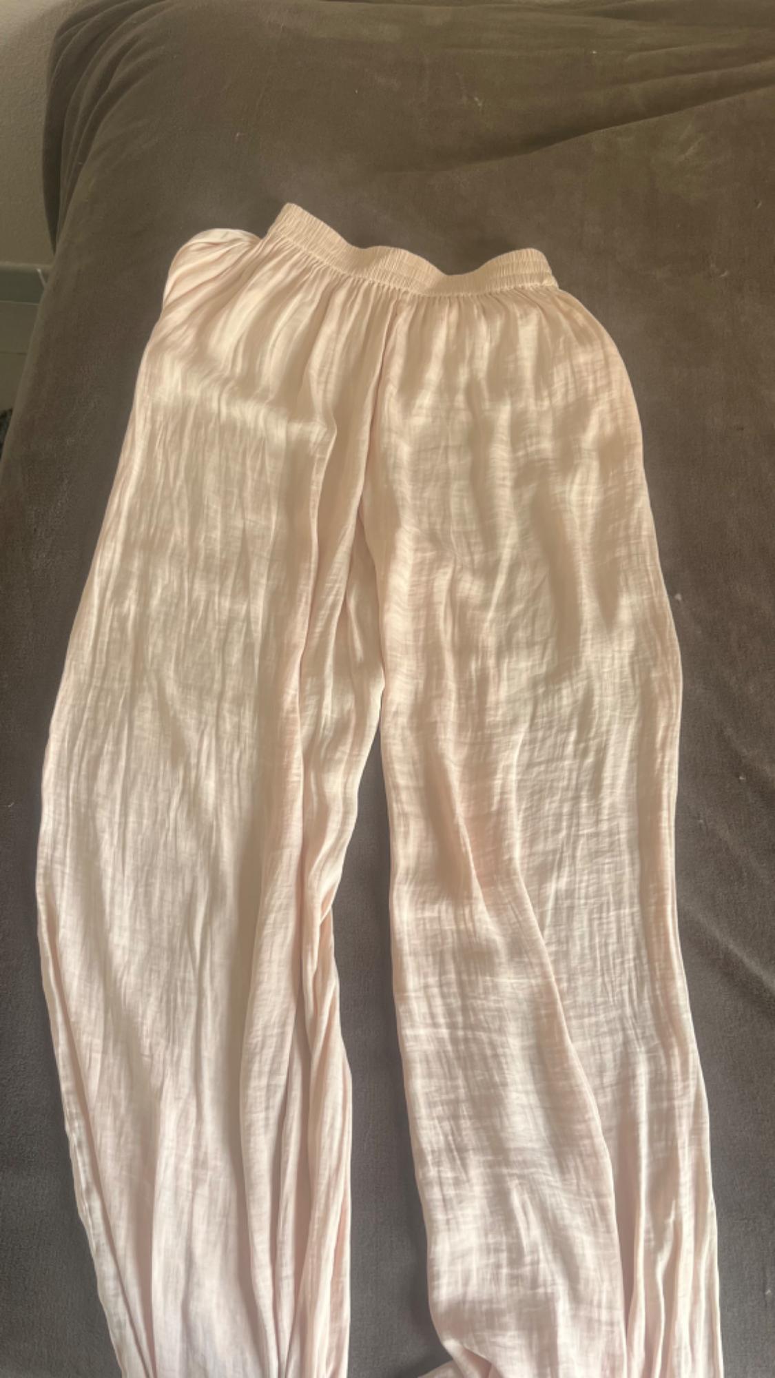 PANTALON FLUIDE ROSE CLAIR - Image 2