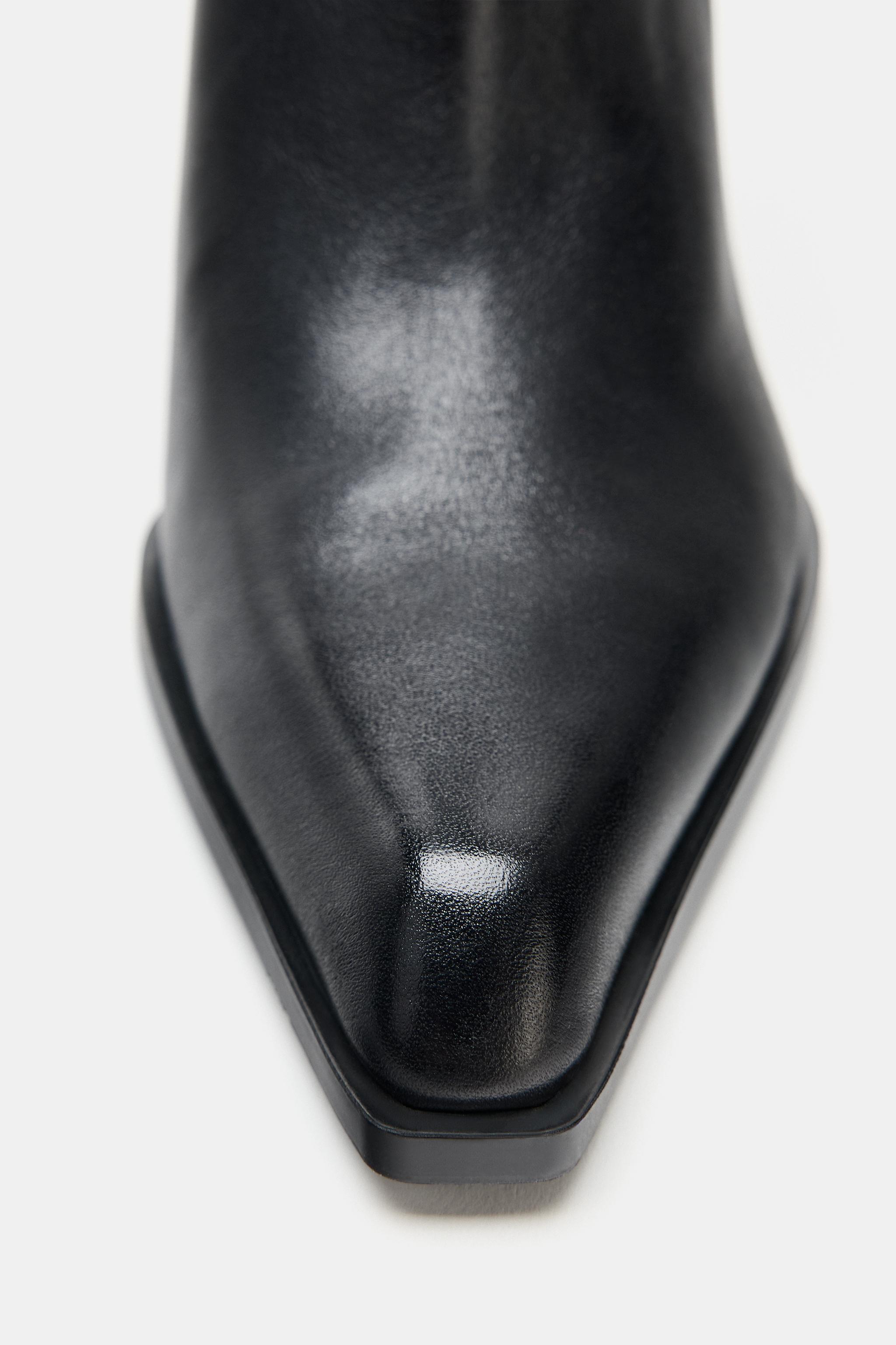 BOTTINES COW-BOY EN CUIR
