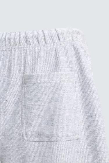 SHORT JOGGER RELAXED FIT TEXTURÉ - Gris chiné de Zara - Image 9