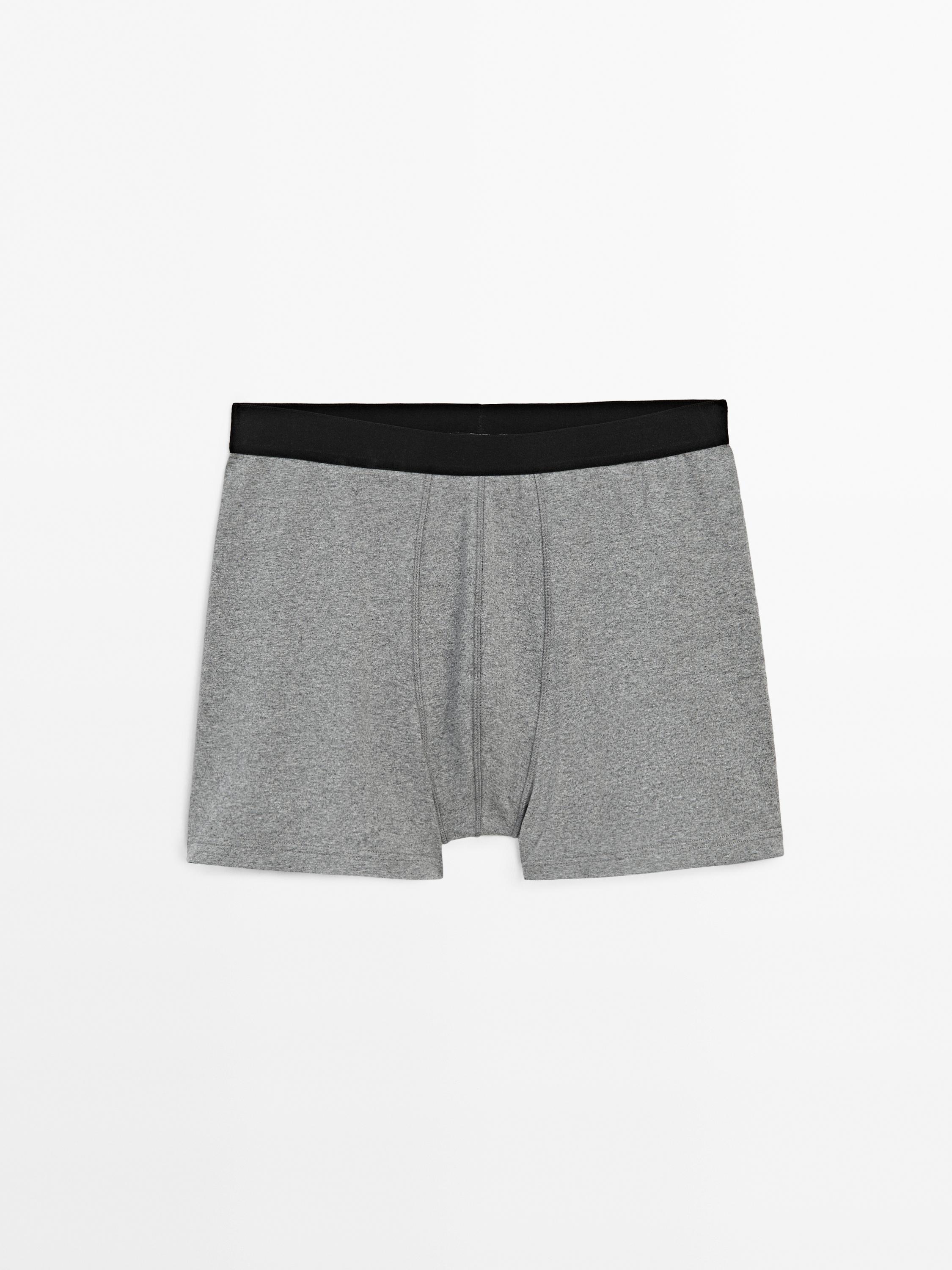 Boxers with black waistband - Pearl gray | ZARA United States