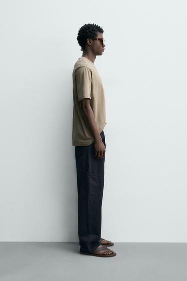 REGULAR FIT LIGHTWEIGHT ORIGINS T-SHIRT - Beige marl by Zara - Image 3