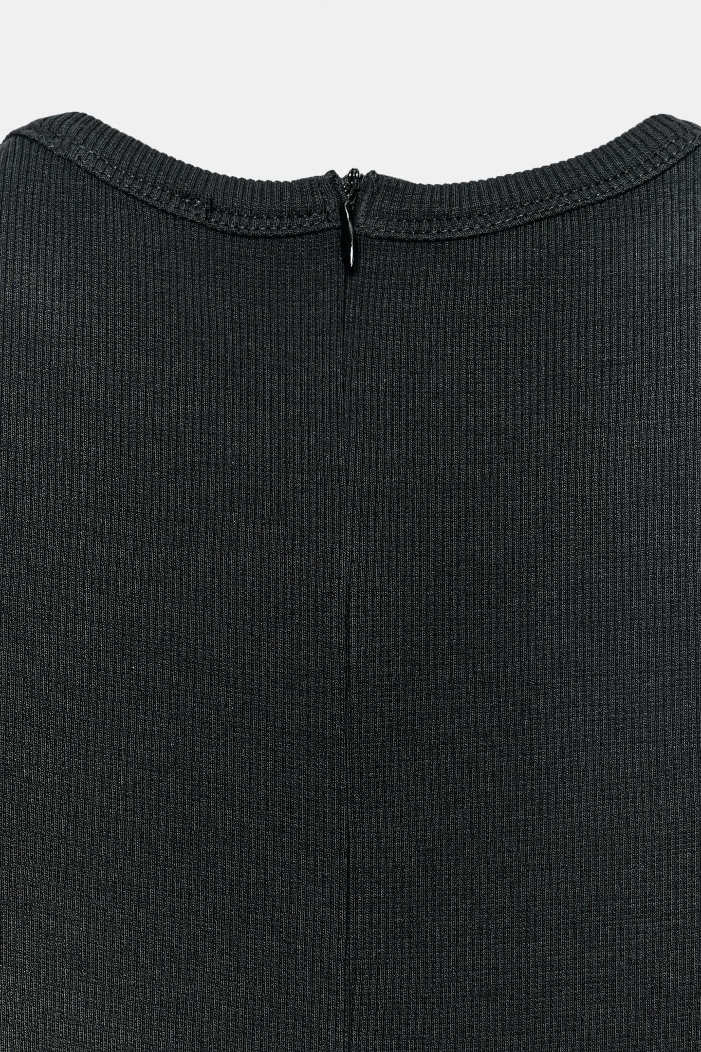 Женский комбинезон Zara Combined Wide-Leg Jumpsuit, цвет: Чёрный — фото 7