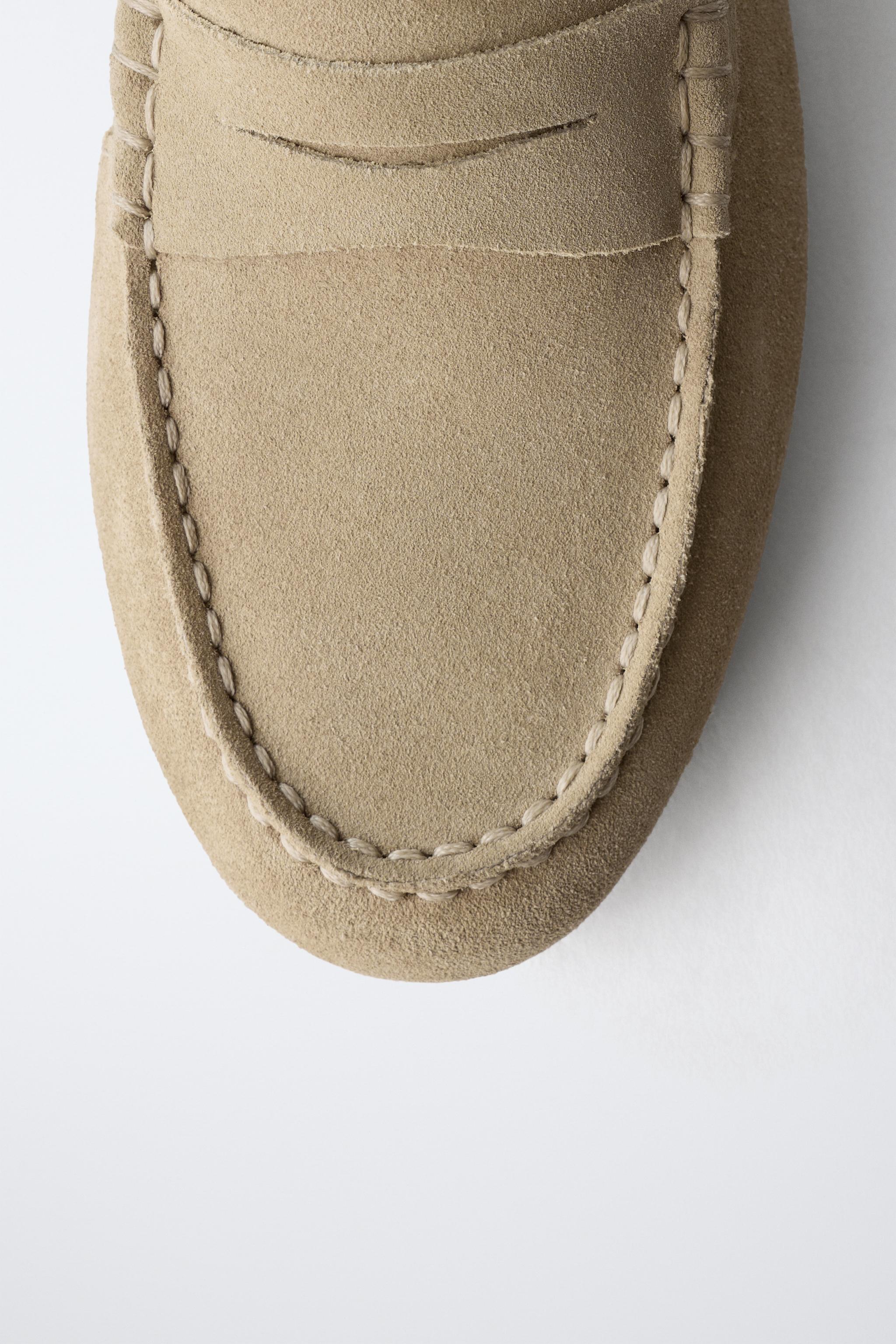 SPLIT LEATHER LOAFERS