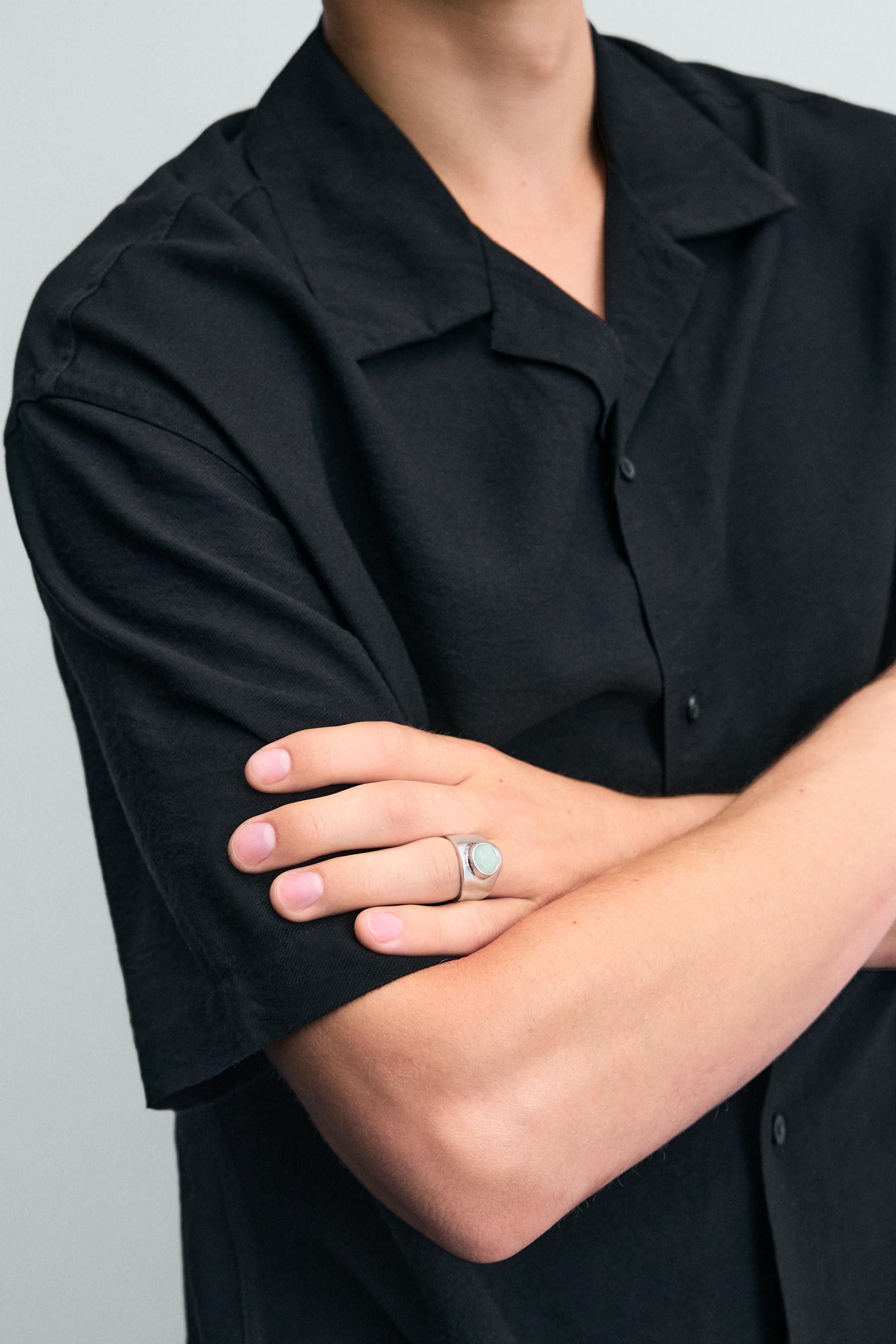 Мужские аксессуары Zara STONE SIGNET RING — фото 2