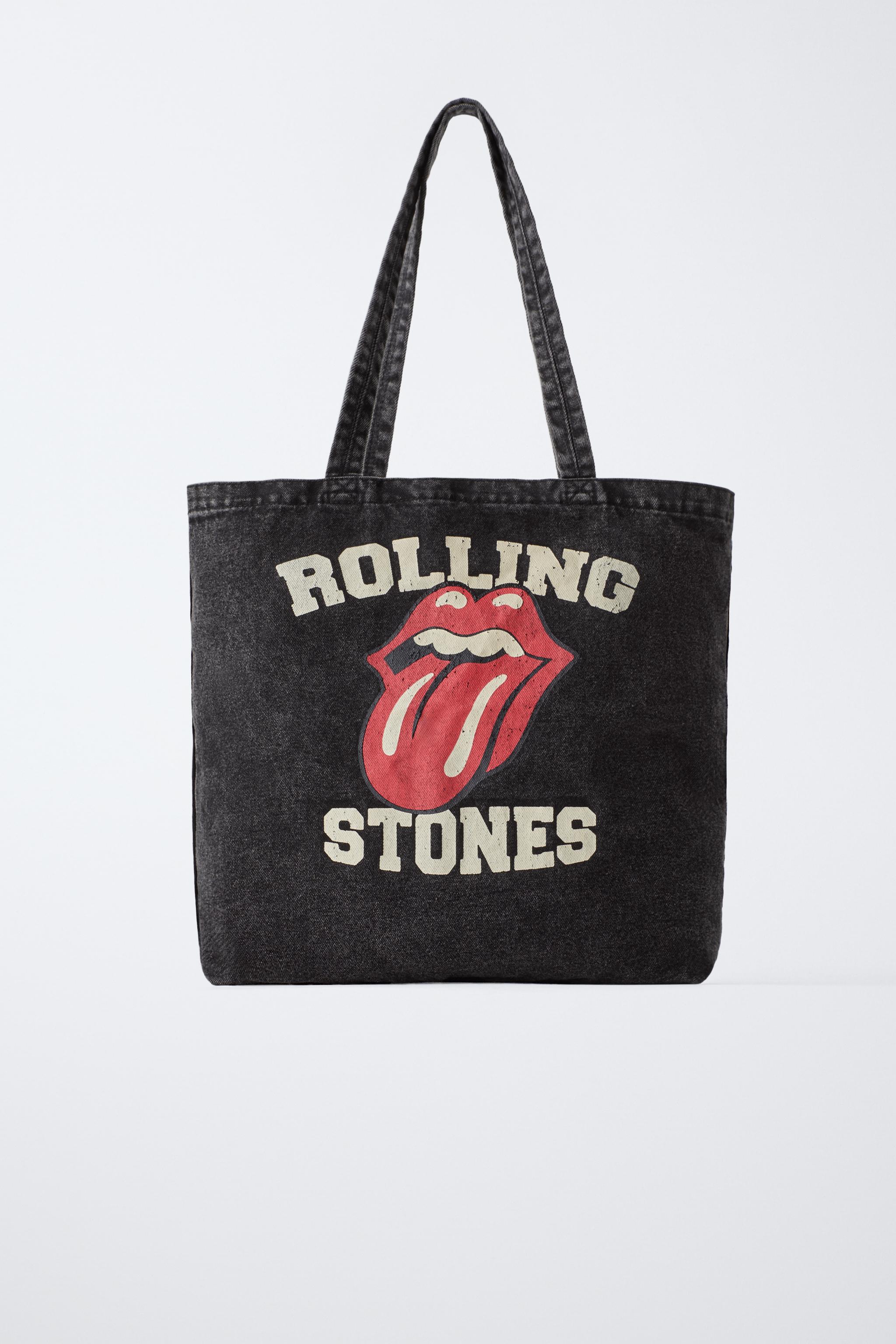 Bolsa Tela Zara Precio SHOPPER ROLLING STONES © Negro ZARA España