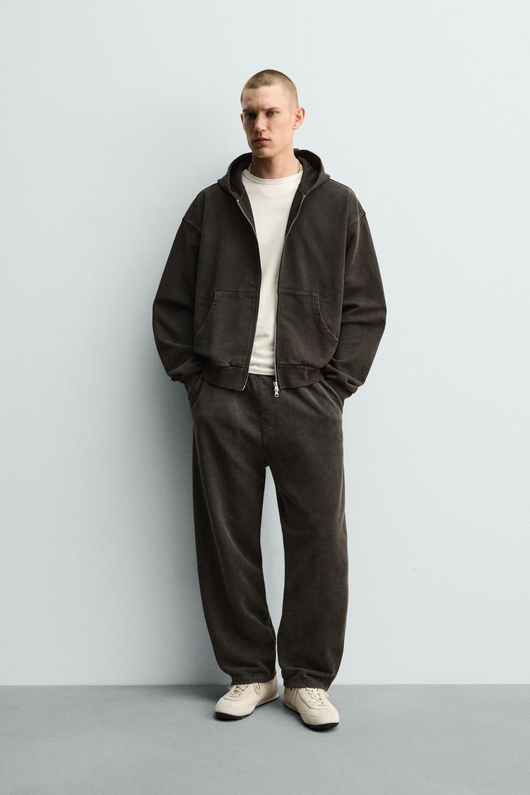 ZARA WASHED BALLOON FIT JOGGER TROUSERS