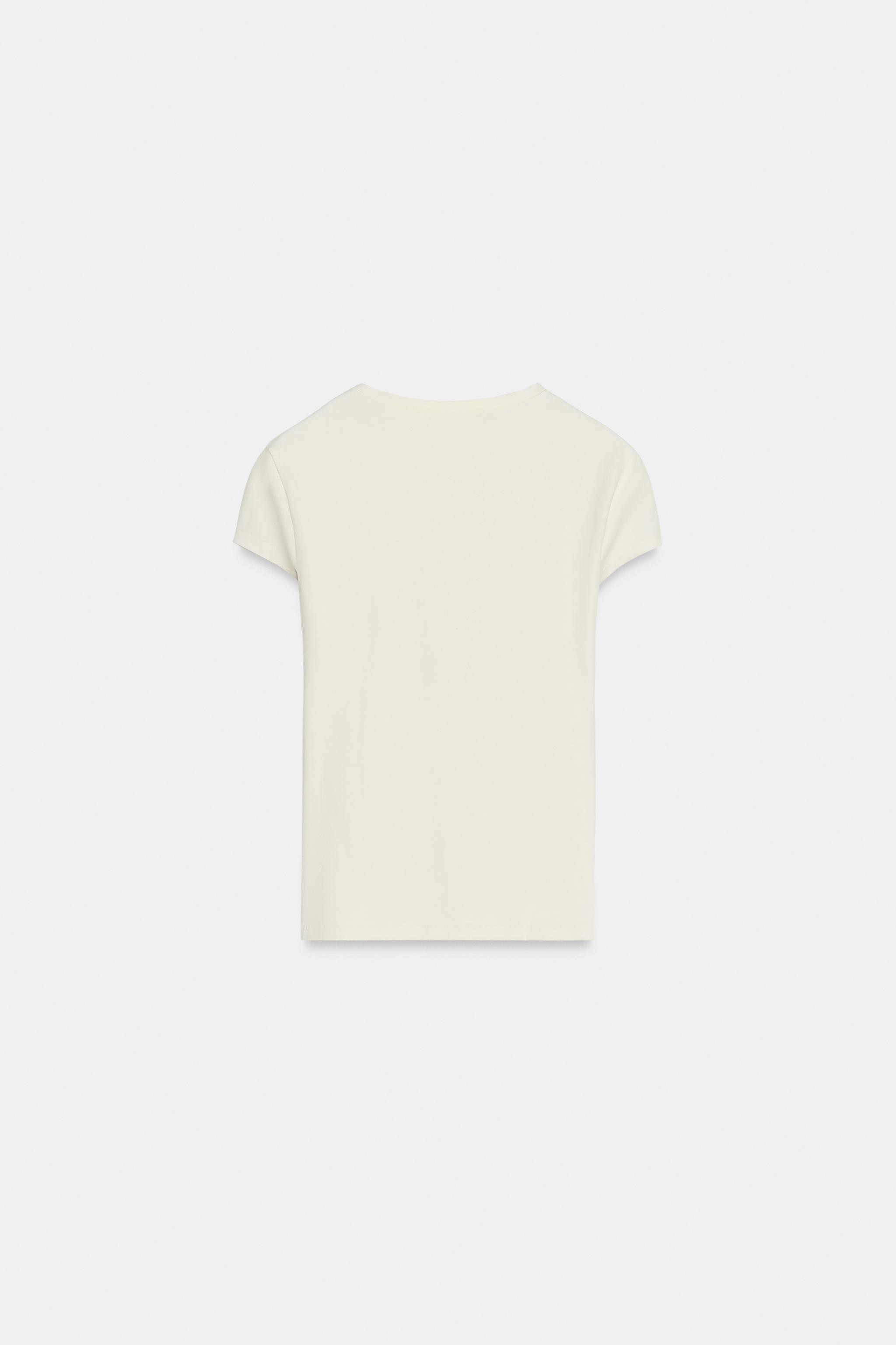SLIM FIT KISA KOLLU T-SHIRT - Görsel 6