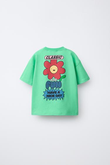 FLORAL PRINT T-SHIRT - Light green by Zara