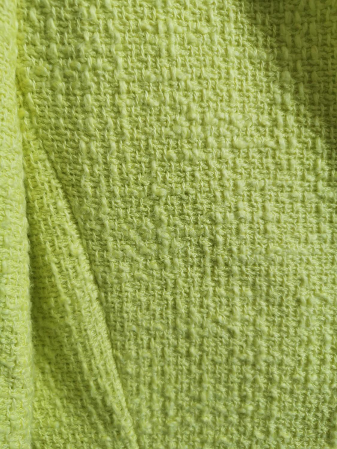 BOUCLE YELLOW CROPPED BIKER BLAZER - Image 3