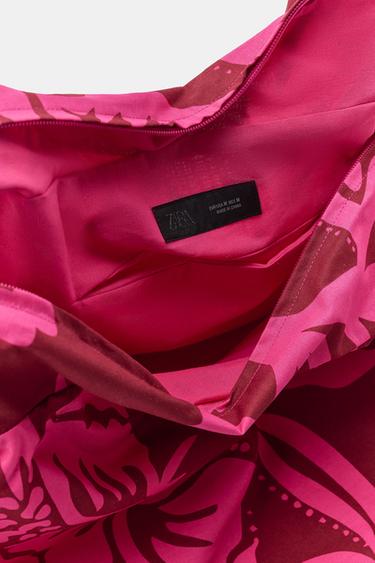 MAXI SAC IMPRIMÉ FLEURS - Fuchsia de Zara - Image 4