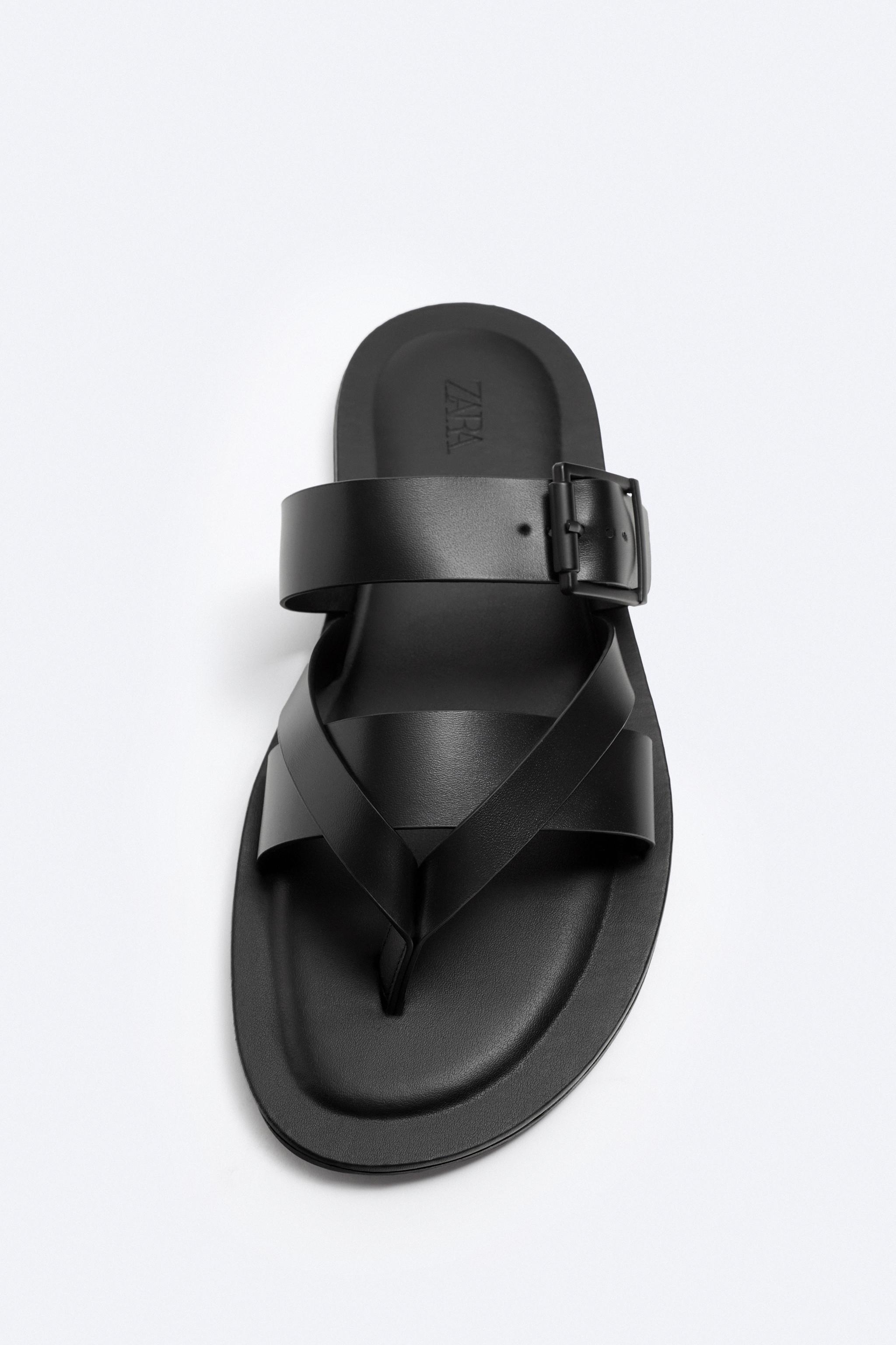 STRAPPY SANDALS WITH BUCKLE FASTENING Black ZARA India