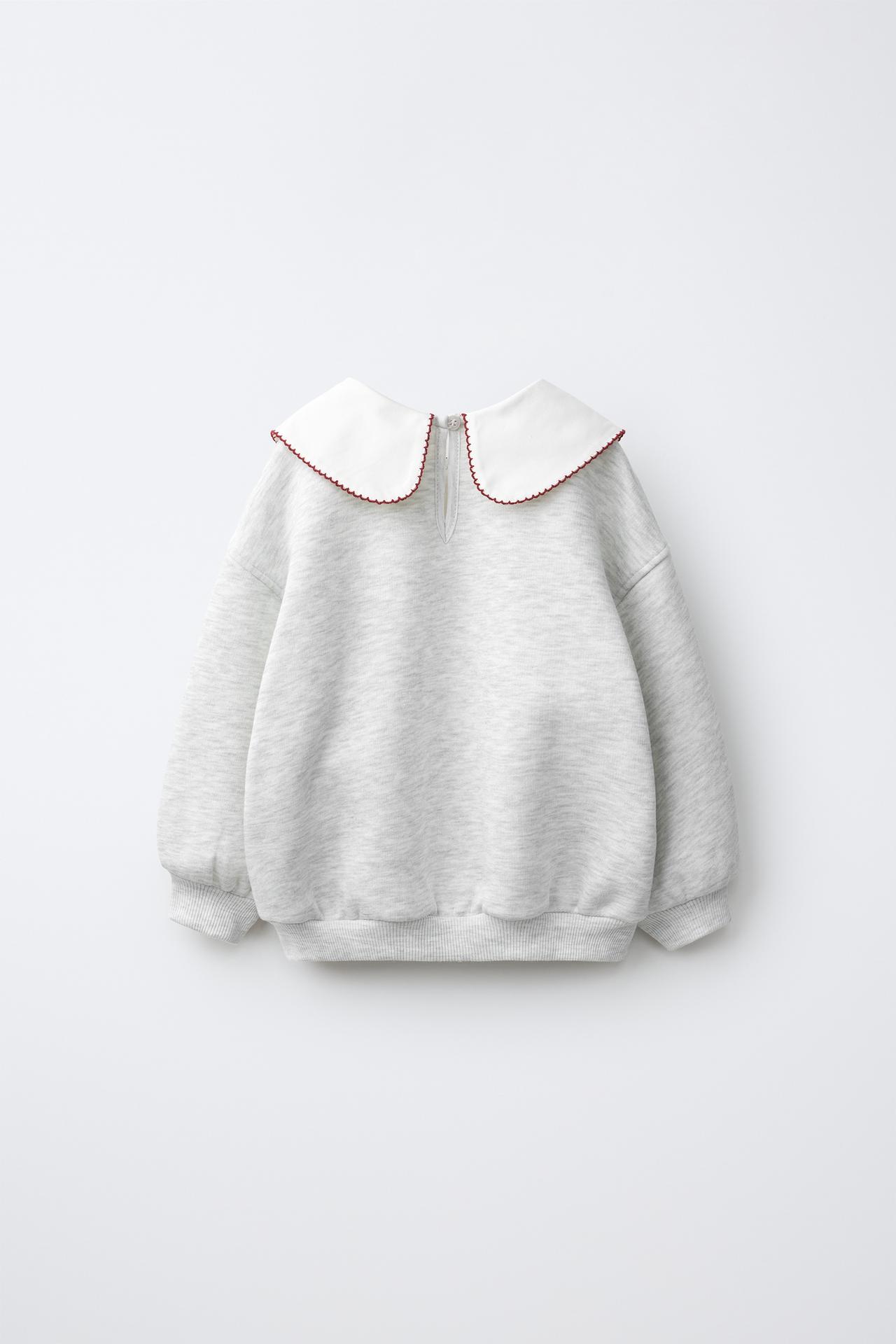 FLOCK TEXT SWEATSHIRT — Gray marl