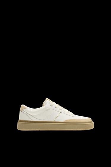 Zara CONTRAST SOLE SNEAKERS - White - Image 0