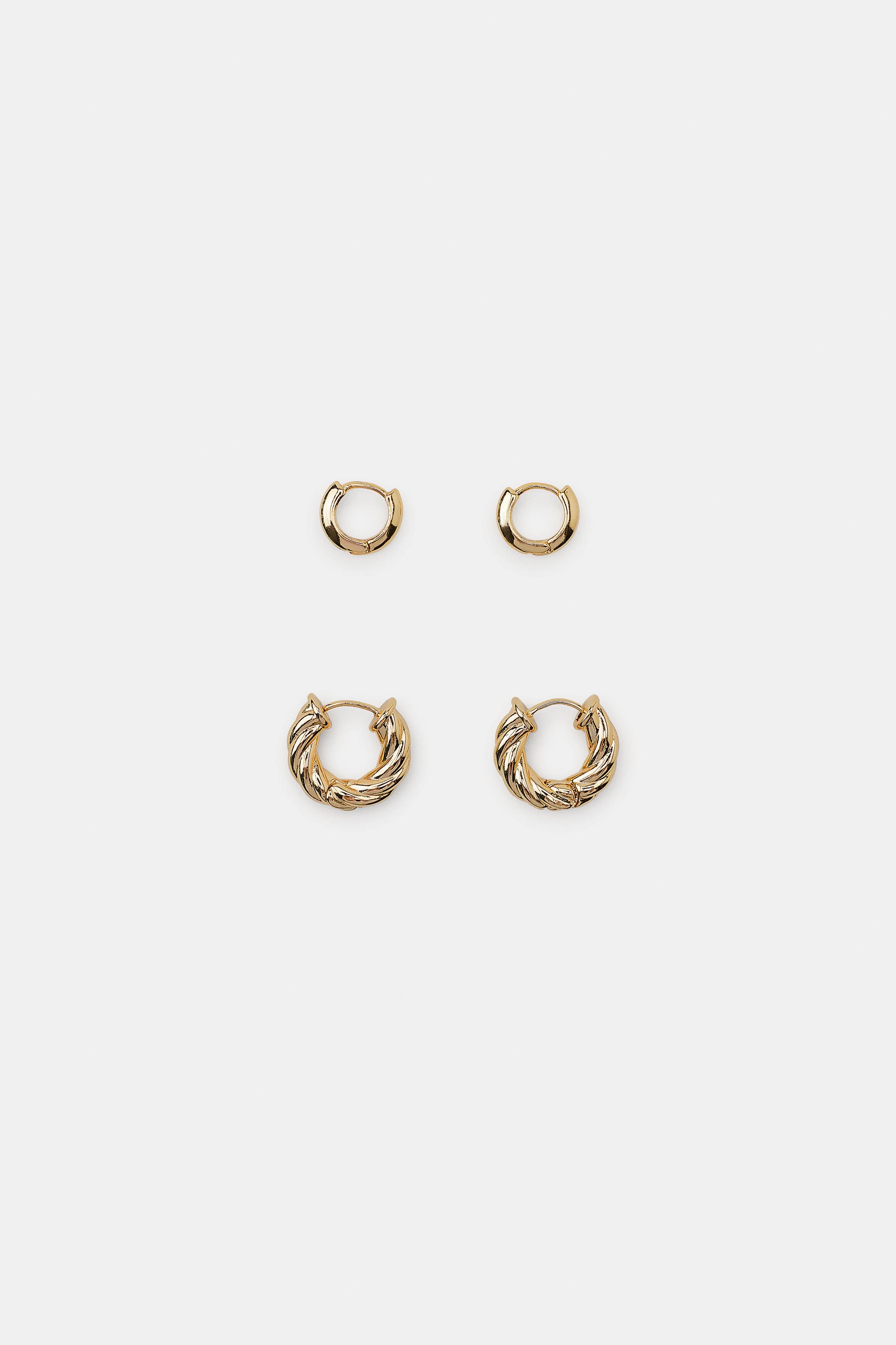 Женские аксессуары Zara HOOP EARRING PACK — фото 3