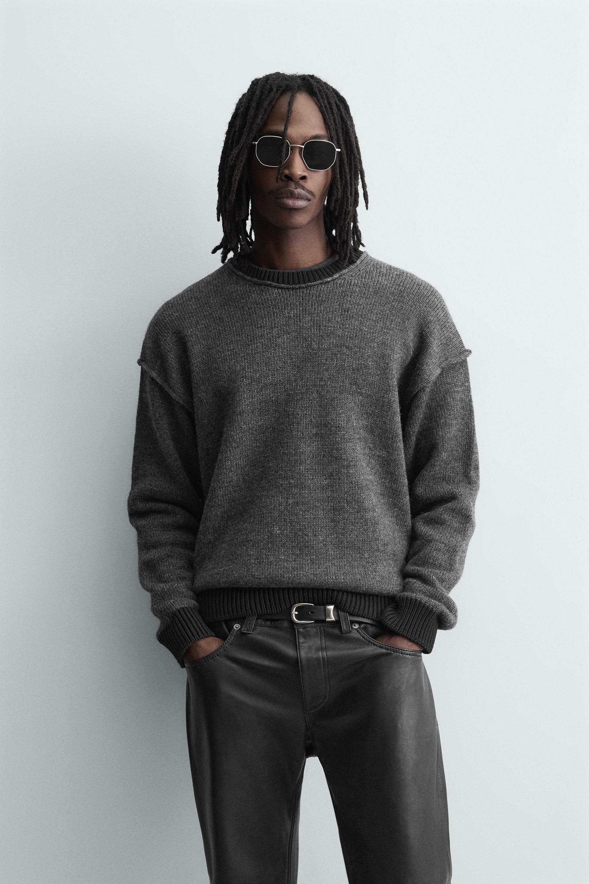 CONTRAST REVERSED SEAM JUMPER — Anthracite Grey (alternate view)