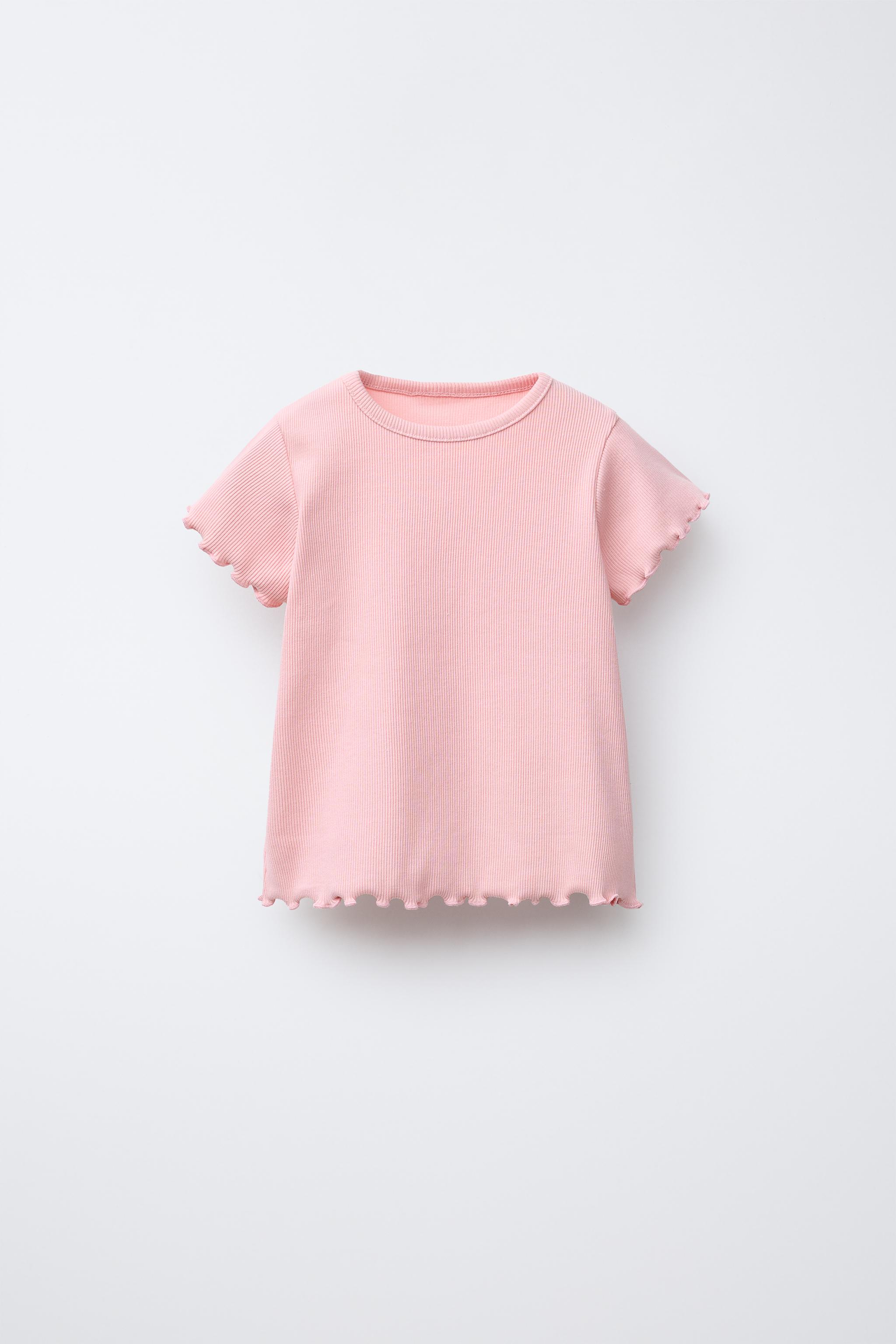 花柄リブTシャツ 2枚セット - 薄紫 | ZARA Japan / 日本