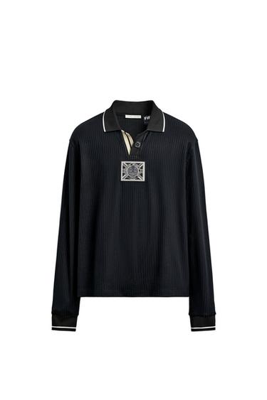 イングランド66 FIFAワールドカップ™ FIFAクラシックステクニカルポロシャツネイビーブルーZaraのイングランド66 FIFAワールドカップ™ FIFAクラシックステクニカルポロシャツ - ネイビーブルー 