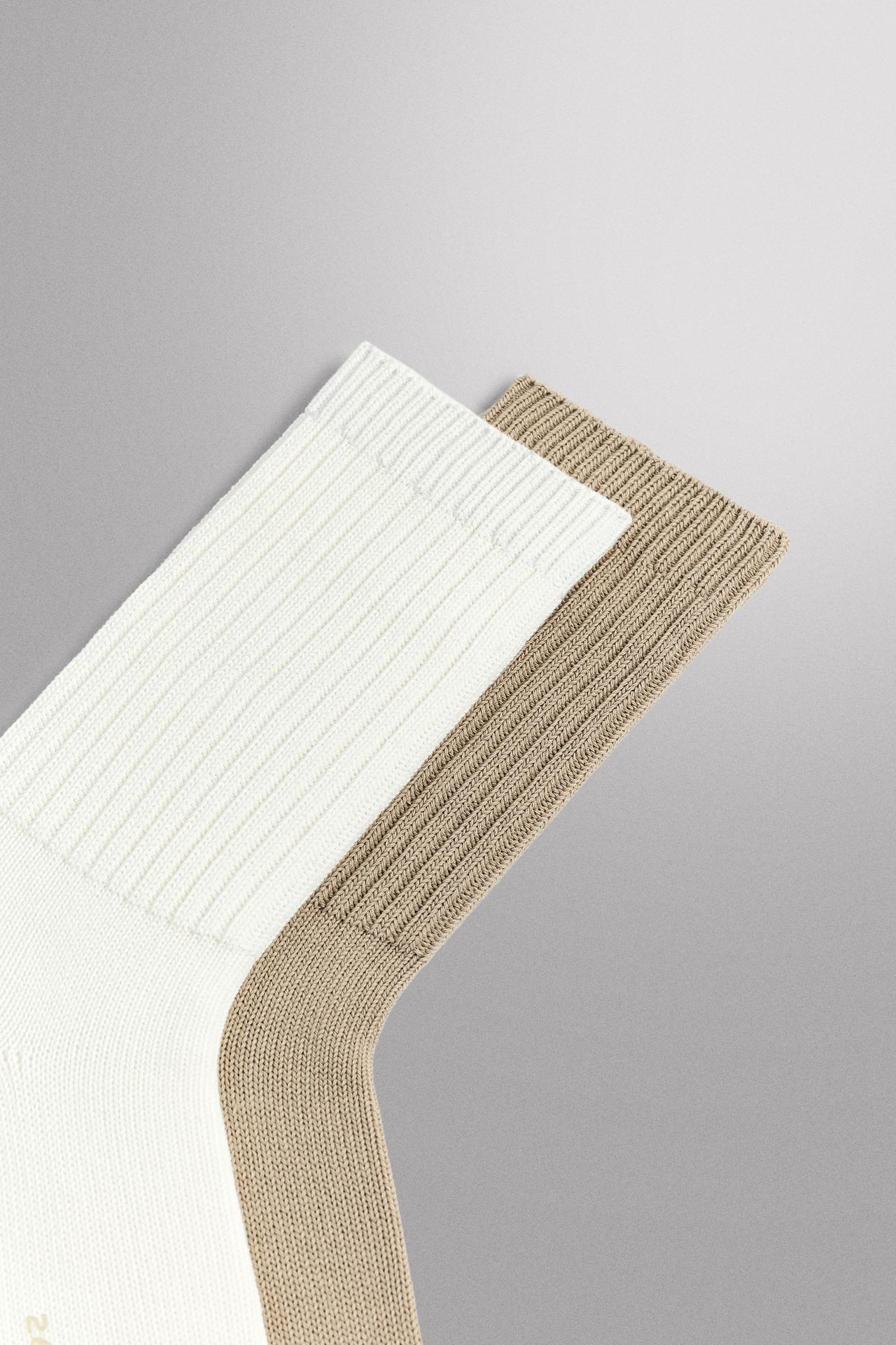2-PACK TRAINING SOCKS — ecru-white