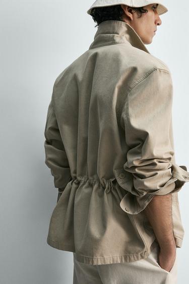 REGULAR FIT OVERSHIRT WITH POCKETS - Sand by Zara - Image 5