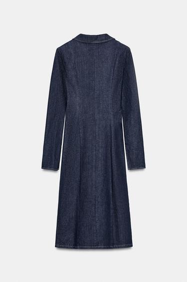 TRF ZIP-UP DENIM DRESS - Dark indigo by Zara - Image 7