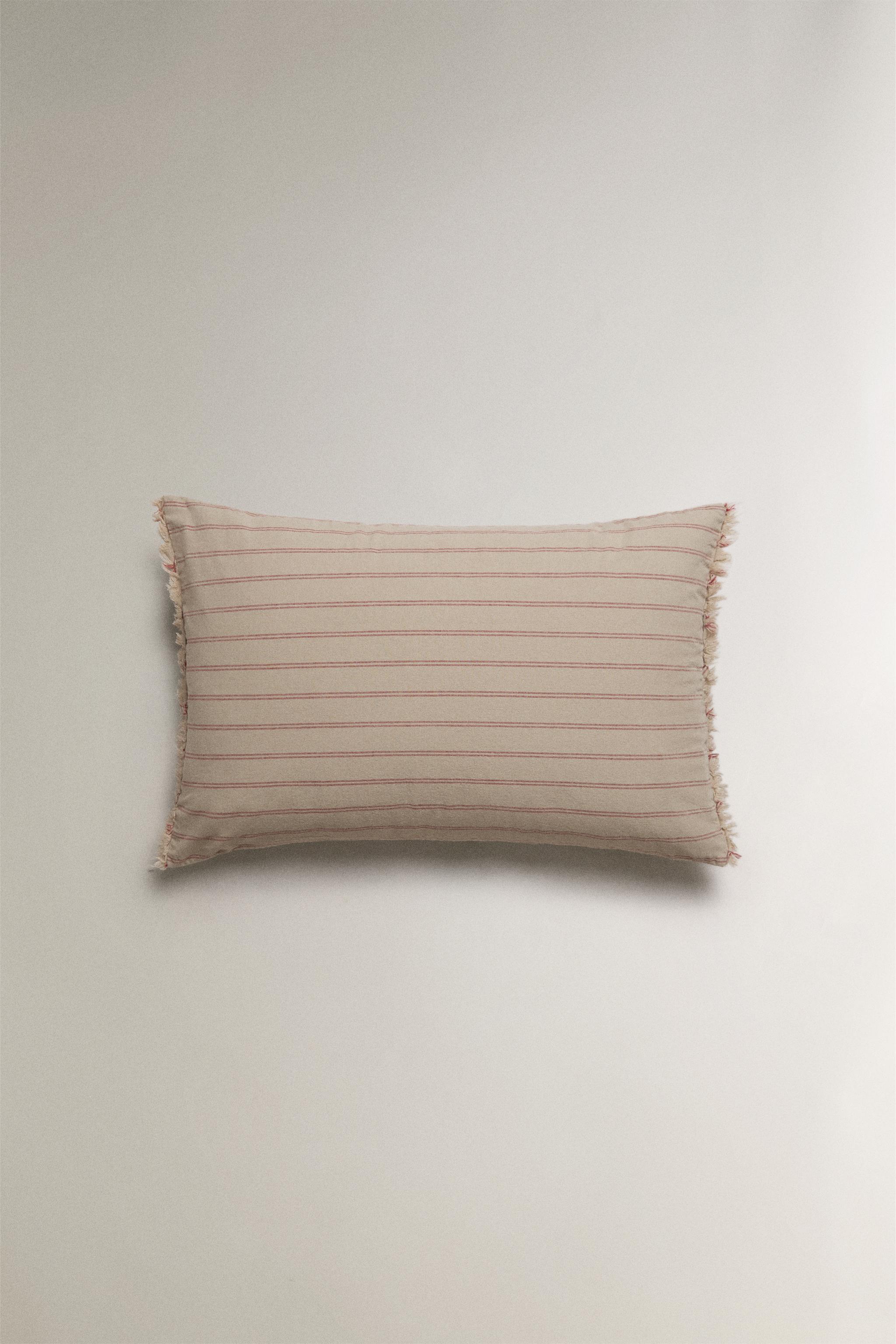 STRIPED THROW PILLOW COVER