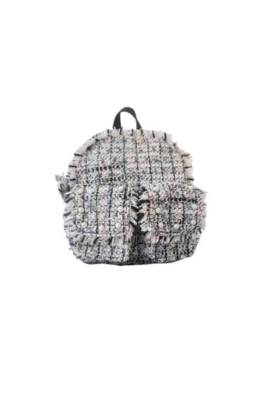 MINI MOCHILA ESTRUCTURA COLOR CRUDO