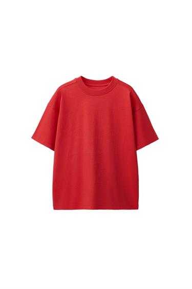 تيشرت سادة - أحمر حي الخاص بـ Zara