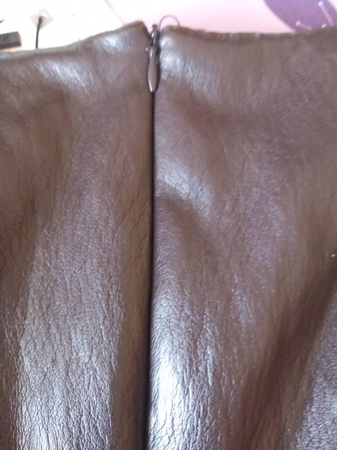 FAUX LEATHER TOP WITH BELT - Image 5