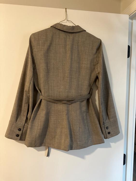 100% WOOL BELTED BLAZER ZW COLLECTION - Image 2