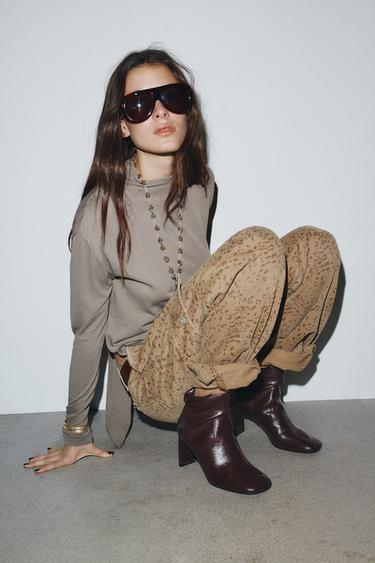 BOTTINES À TALONS HAUTS - Bordeaux de Zara - Image 0