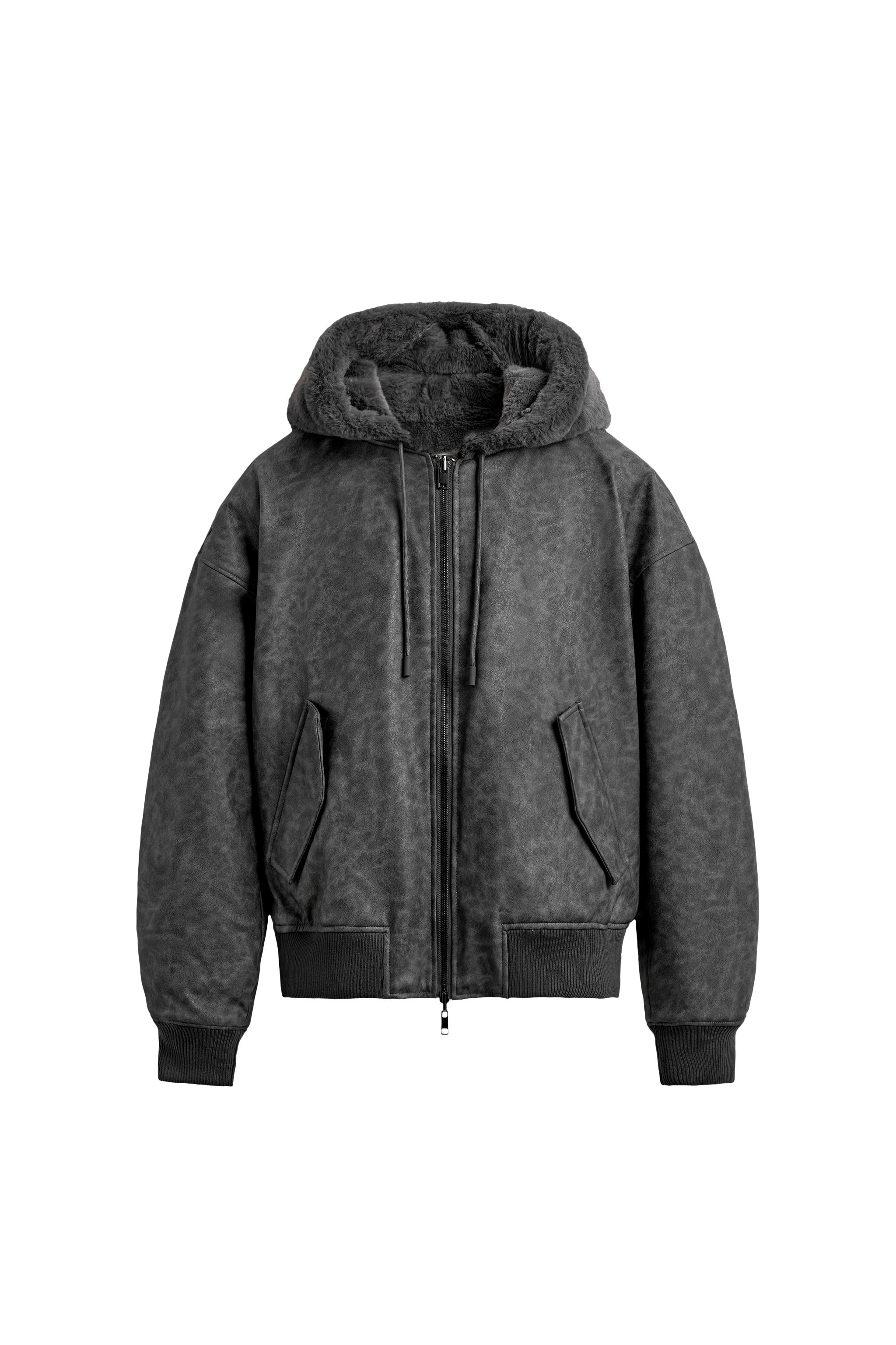 REVERSIBLE FAUX LEATHER BOMBER JACKET | SECOND HAND | Zara Preowned