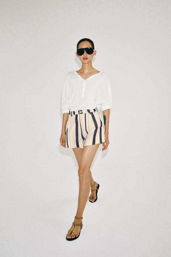 SHORTS RAYA PLIEGUE ZW COLLECTION - Multicolor de Zara - Imagen 0