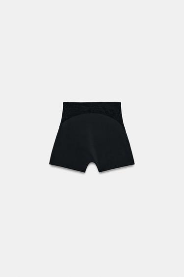 COMBINED SHORTS WITH POLYAMIDE - Black by Zara - Image 5