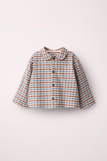 CHECK PRINT SHIRT CREATED BY CARAMEL LONDON X ZARA - Beige by Zara