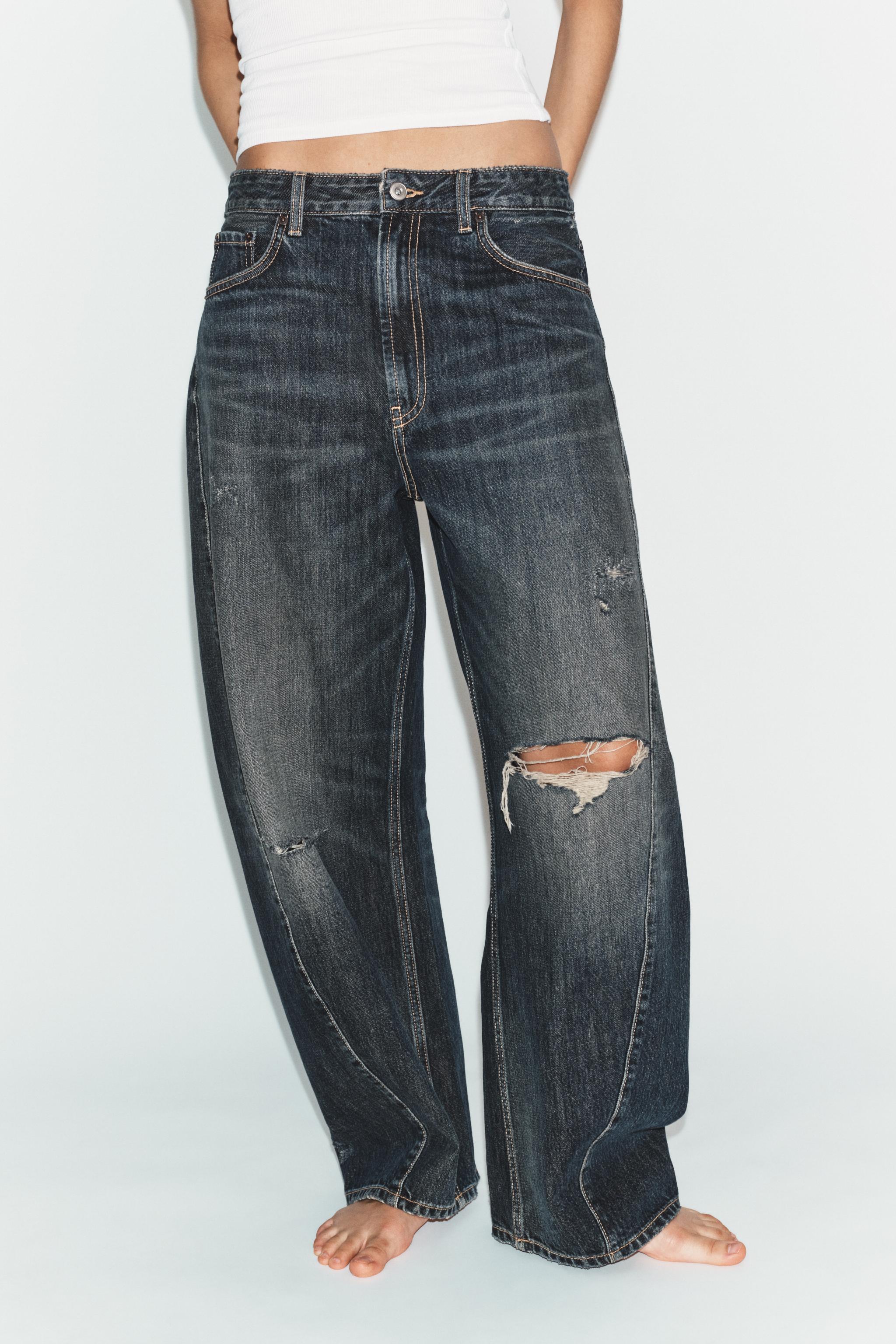 TRF MID-RISE BAGGY BALLOON JEANS