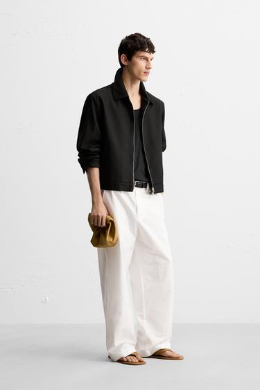 ZIP-UP OVERSHIRT - Black by Zara - Image 3