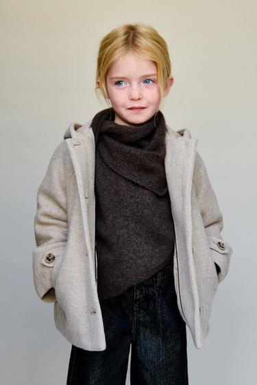 MANTECO® WOOL BLEND HOODED DUFFLE COAT - Beige by Zara