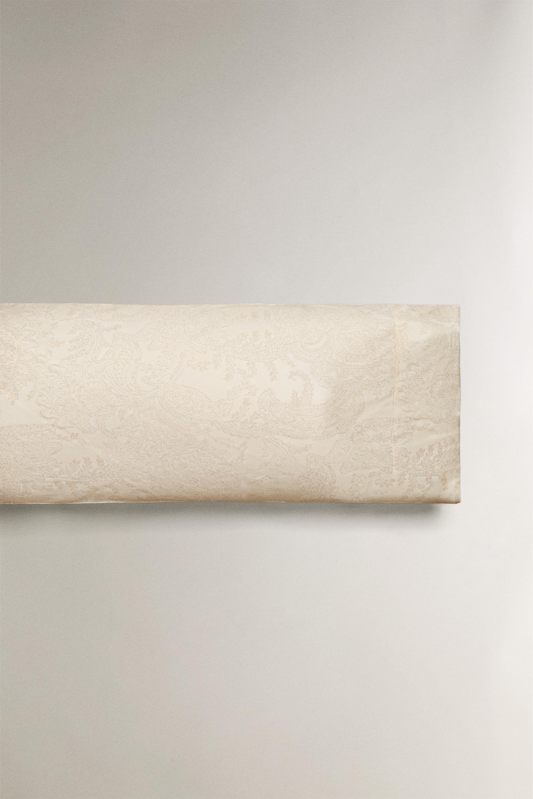 PAISLEY PRINT SATEEN PILLOWCASE