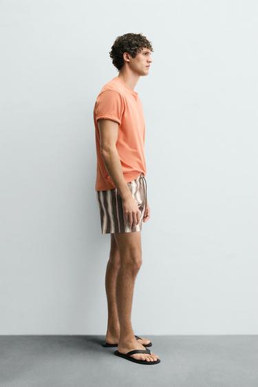 STRIPED MID-LENGTH SWIMMING TRUNKS - various by Zara - Image 3