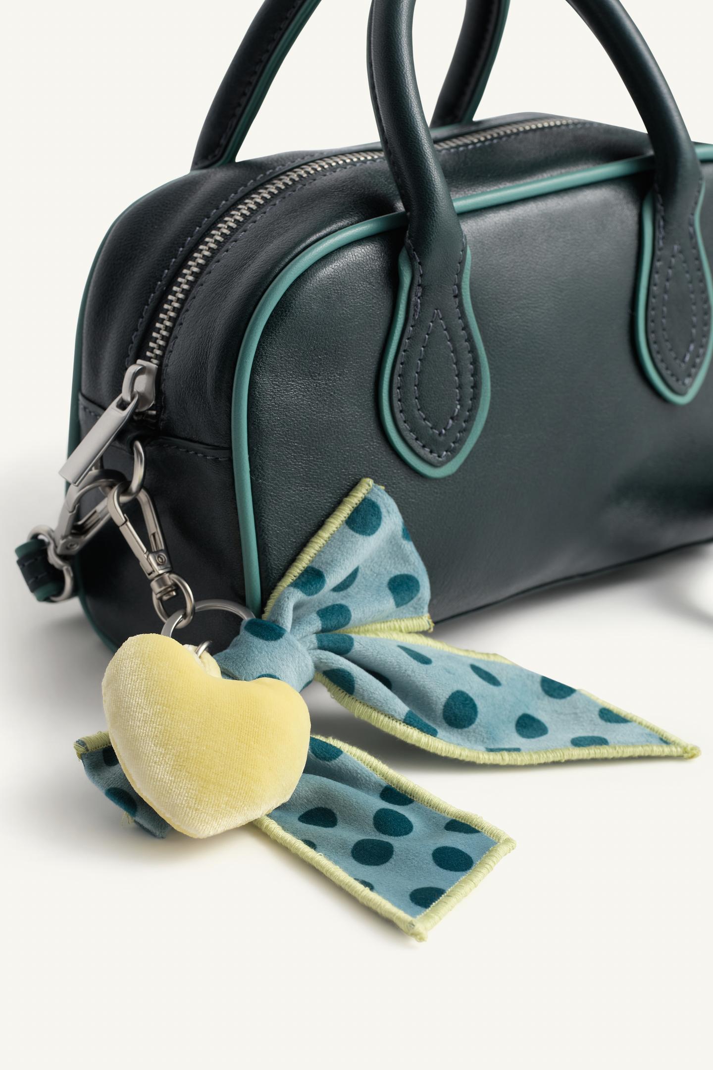 Детская сумка Zara Limited Edition Leather Charm, цвет: Зелёный — фото 7