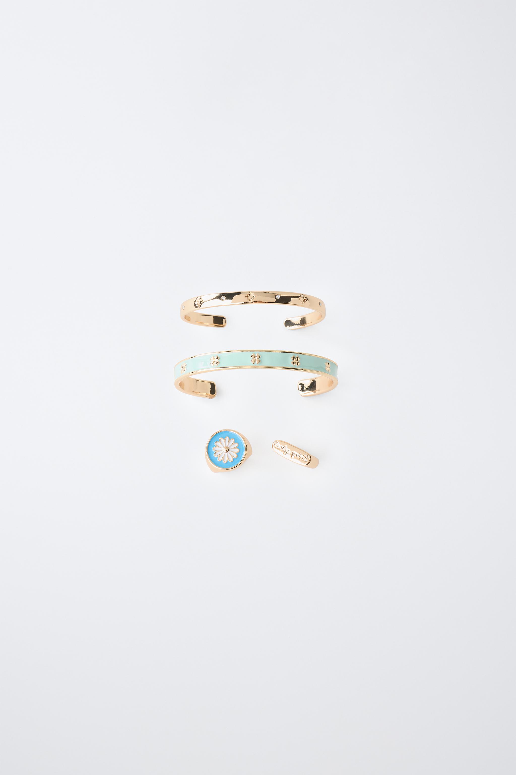 PACK OF TWO BRACELETS AND TWO RINGS
