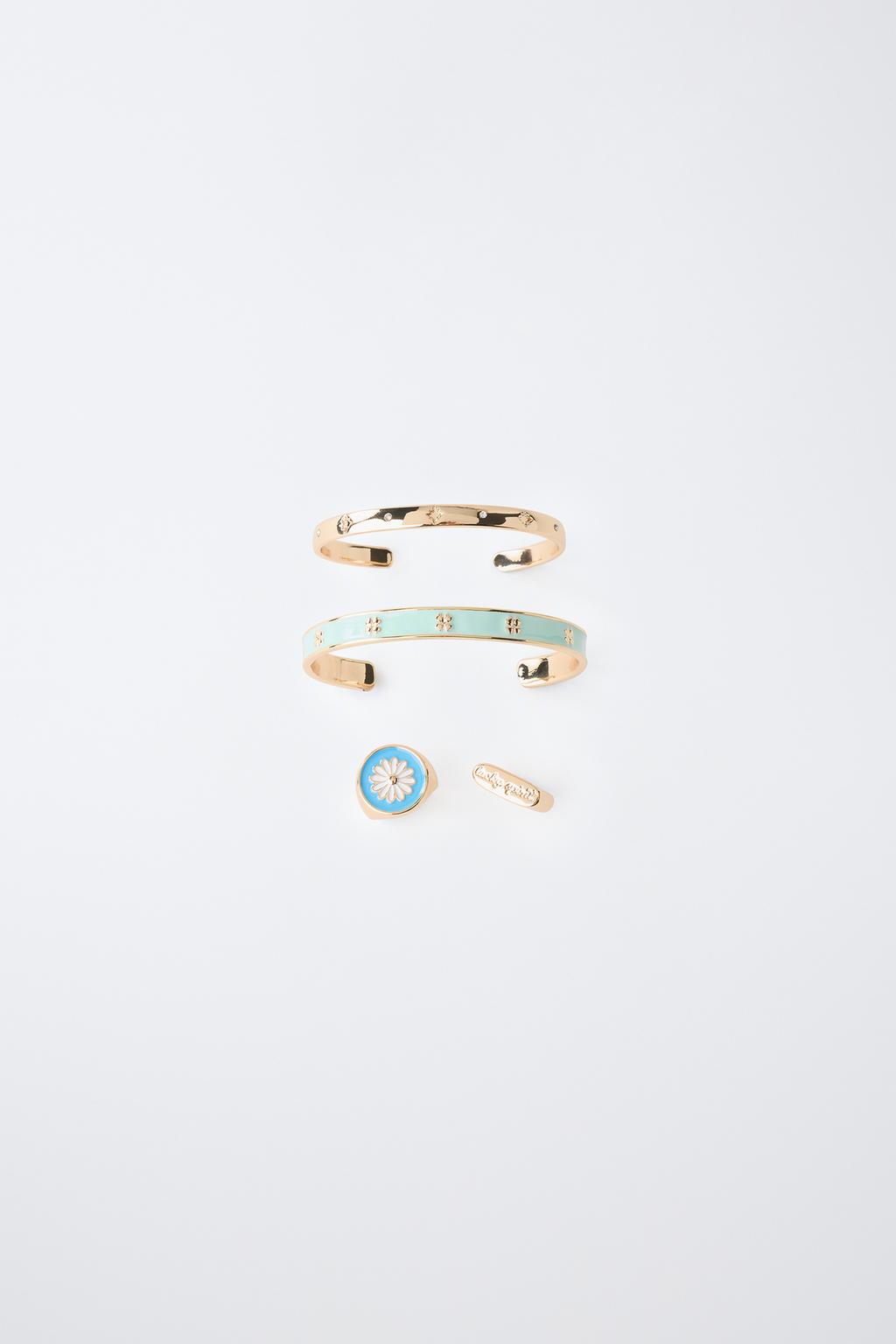 PACK OF TWO BRACELETS AND TWO RINGS