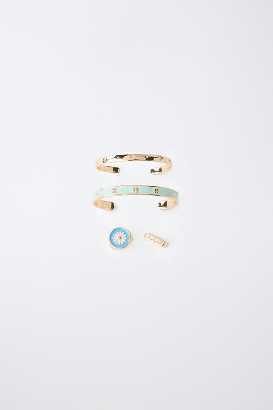 PACK DOS PULSERAS Y DOS ANILLOS - Dorado de Zara - Imagen 0