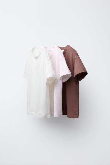 PACK TRES CAMISETAS LISAS - Varios de Zara