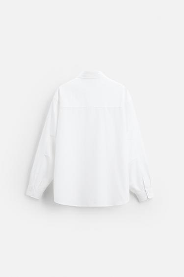 CHEMISE OVERSIZE OXFORD - Blanc de Zara - Image 7