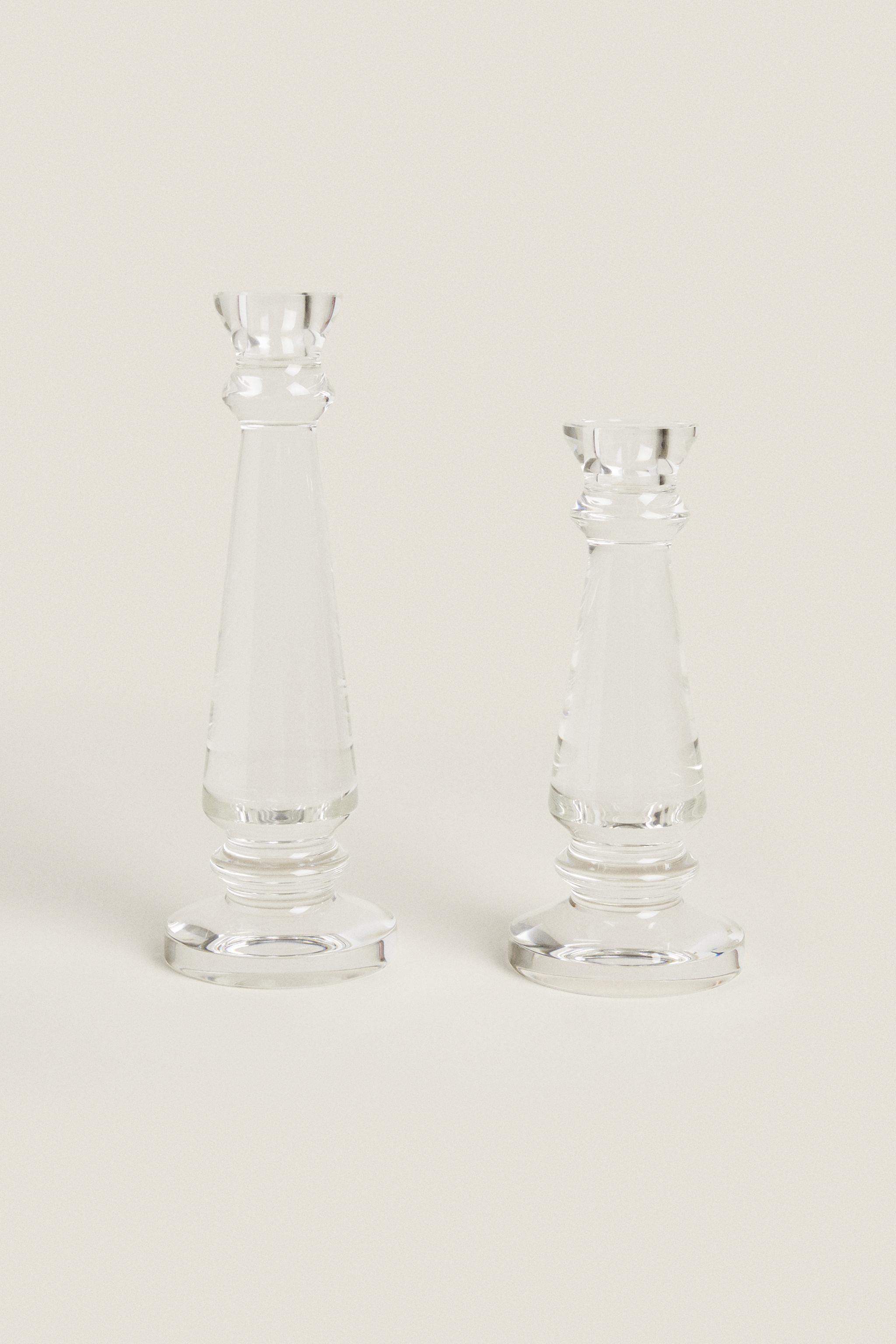 Glass candlesticks sale