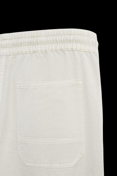 PANTALÓN ALGODÓN - LINO - Gris claro de Zara