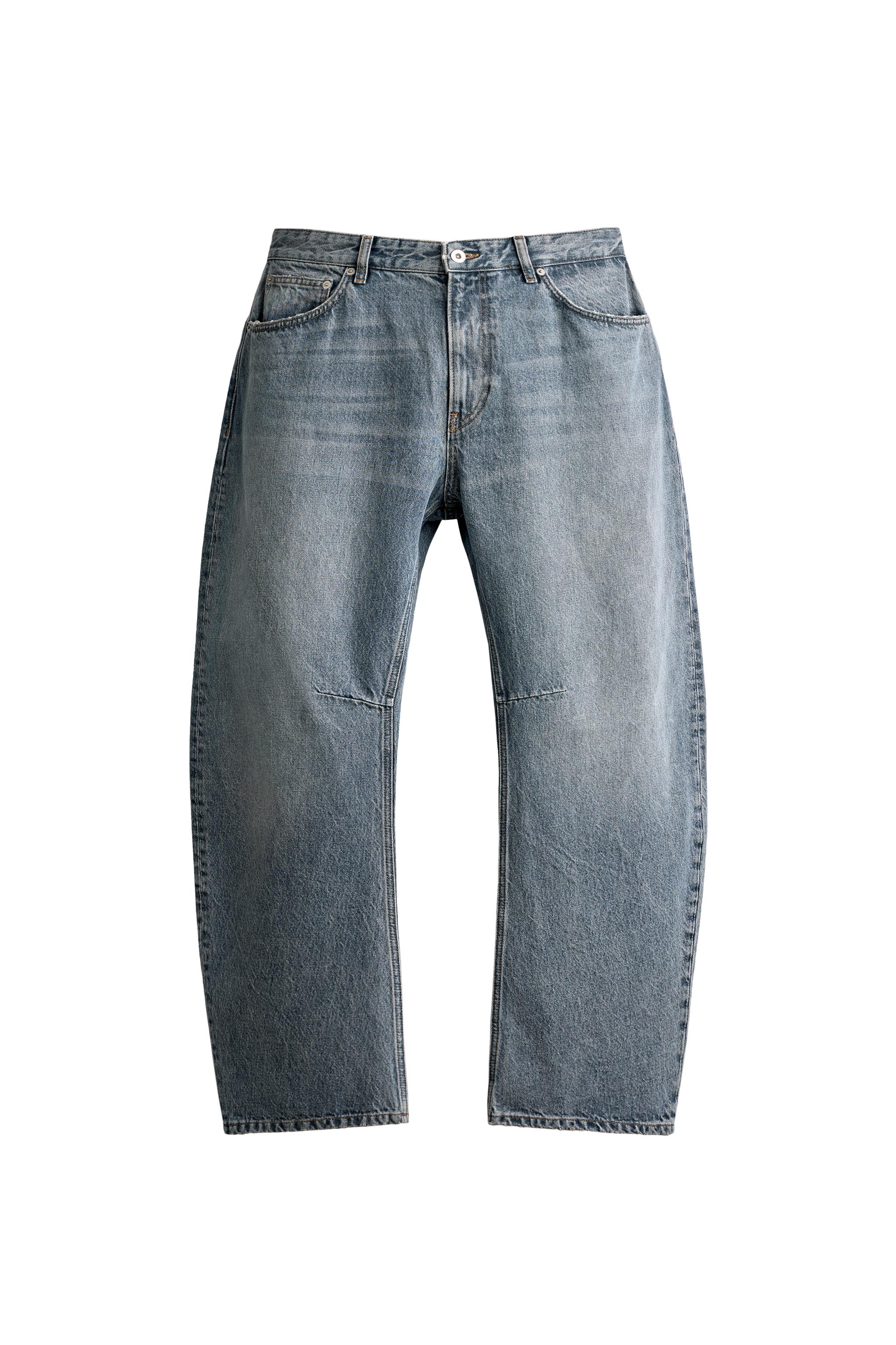 STRAIGHT BARREL FIT デニムパンツ - ブルー | ZARA Japan / 日本
