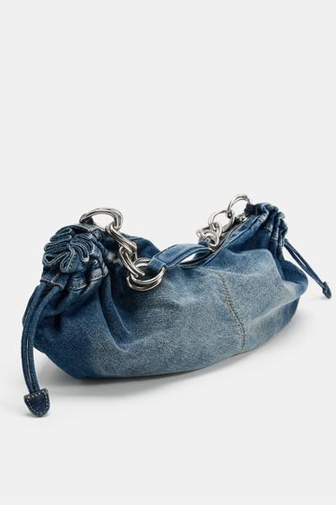 DENIM SHOULDER BAG - Denim Blue by Zara