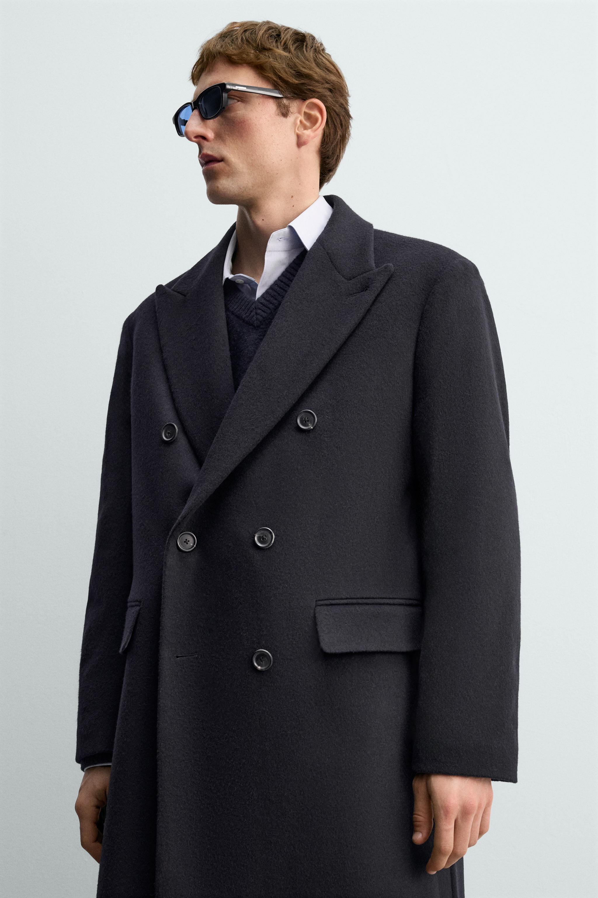 DOUBLE-BREASTED WOOL BLEND COAT AARON LEVINE X ZARA